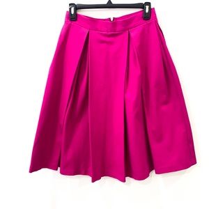 TopShop fuchsia pink pleated skater skirt size 6